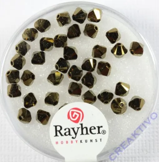 Swarovski Kristall-Schliffperlen Star 4mm 40St kupfergold (Restbestand)