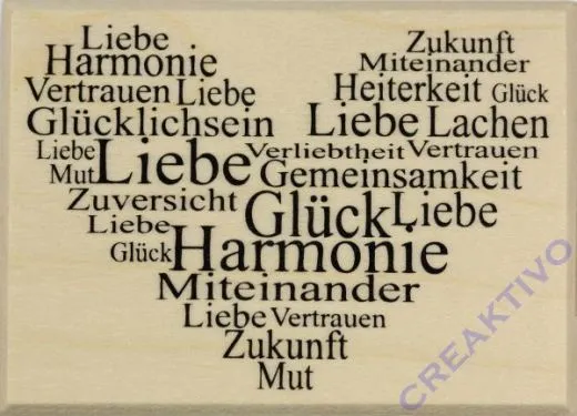 Rayher Stempel Herz - Liebe, Gl�ck, Harmonie