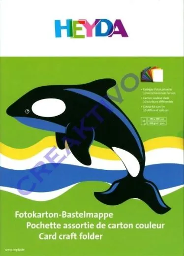 Fotokarton Bastelmappe 10 Blatt 25 x 35 cm