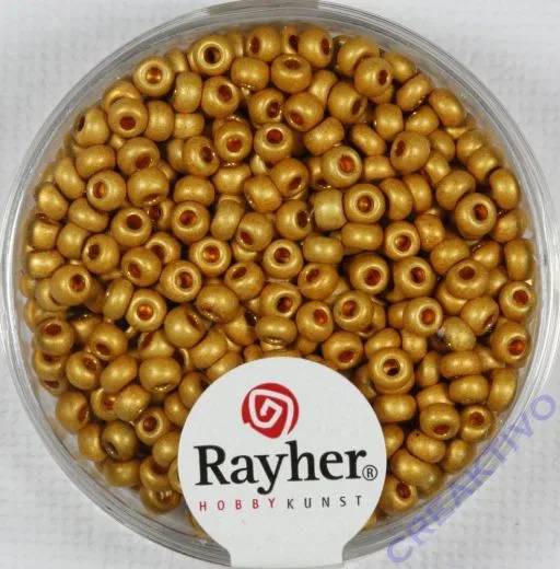 Metallic Rocailles 2,6mm matt goldgelb