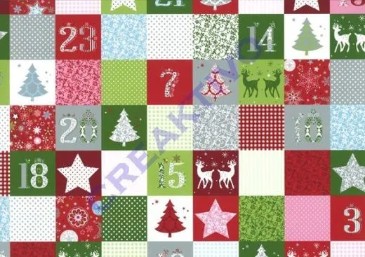 Motiv-Fotokarton 300g/qm 50x70cm Rot Patchwork