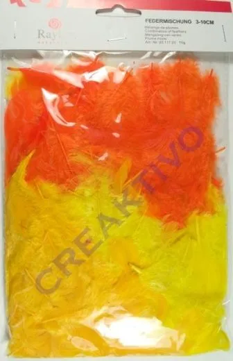 Federmischung 3-10cm Gelb/Orange-T�ne
