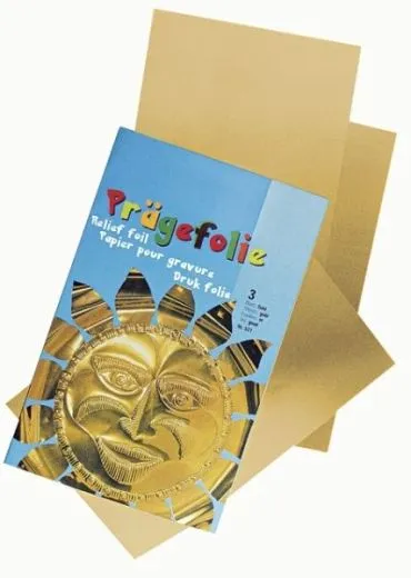Pr�gefolien-Mappe gold 3 B�gen