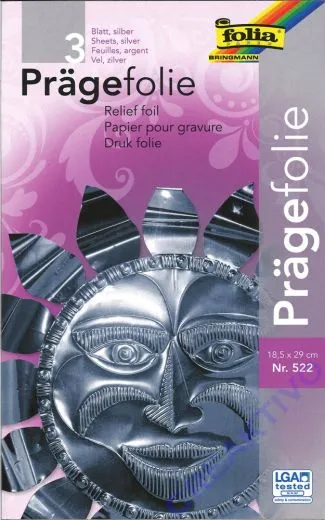 Pr�gefolien-Mappe silber 3 B�gen