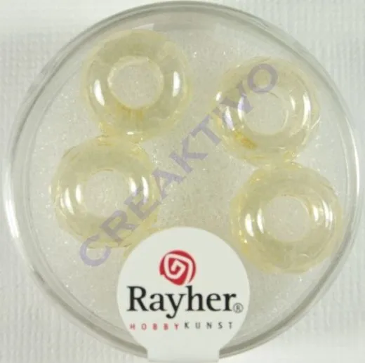 Magic Flair Glas Gro�loch Schliffp. 13mm Dose 5 St. vanille