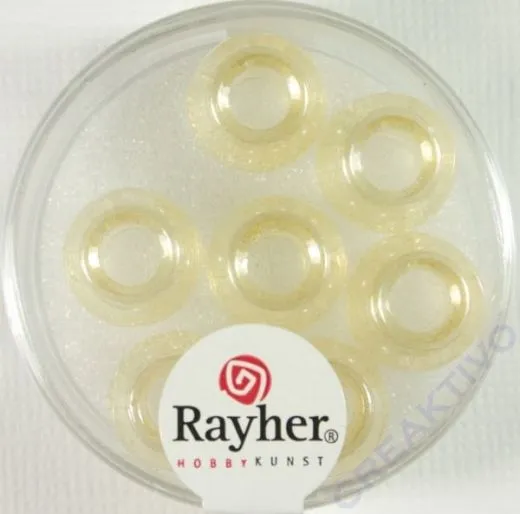 Magic Flair Glas Gro�loch transp. 12mm Dose 7 St. vanille