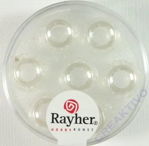 Magic Flair Glas Gro�loch transp. 12mm Dose 7 St. bergkristall