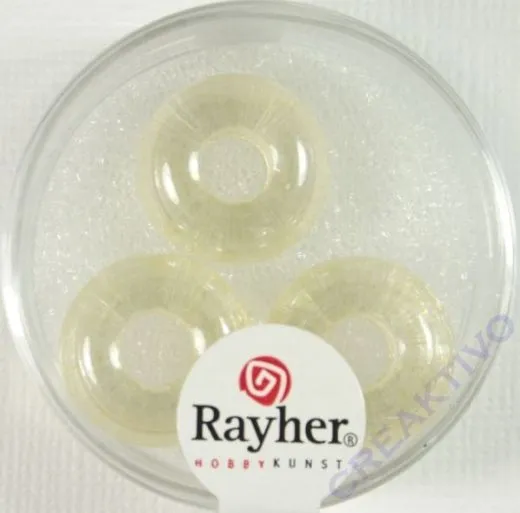 Magic Flair Glas Gro�loch transp. 16mm Dose 3 St. vanille
