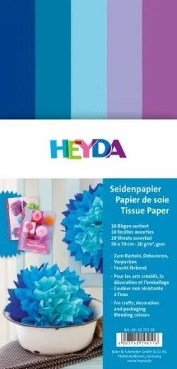 Seidenpapier f�r Paper Pompons Blau-T�ne