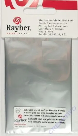 Rayher Wachsschreibfolie 10x15cm silber