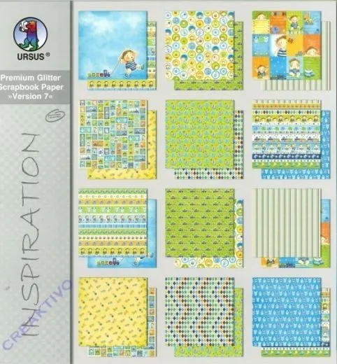 Premium Glitter Scrapbook Paper Version 7