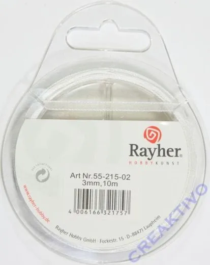 Rayher Organzaband 3mm 10m wei�