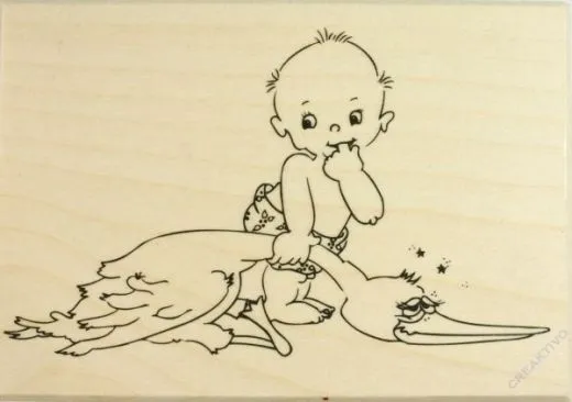 Knorr Stempel Baby und Storch
