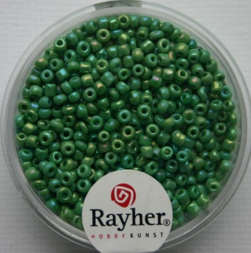 Rocailles 2 mm ø opak gelüstert grün