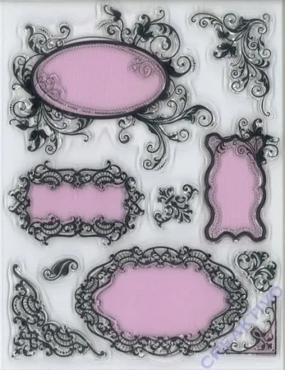 Silikon-Stempel Rahmen und Ornamente