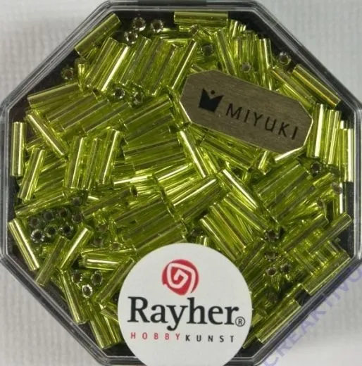 Miyuki Glasstifte mit Silbereinzug apfelgr�n