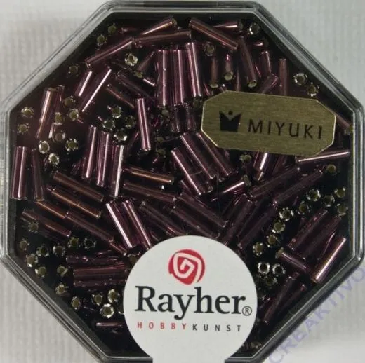 Miyuki Glasstifte mit Silbereinzug amethyst (Restbestand)