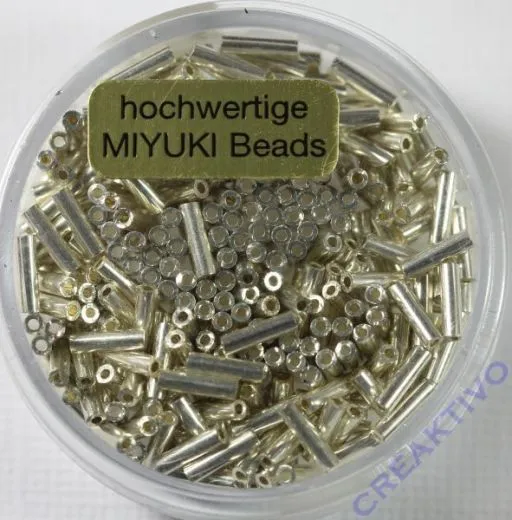Japanische Miyuki-Stifte 6mm silber