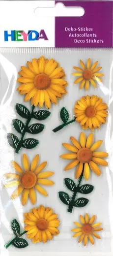 Heyda Sticker Blumen gelb