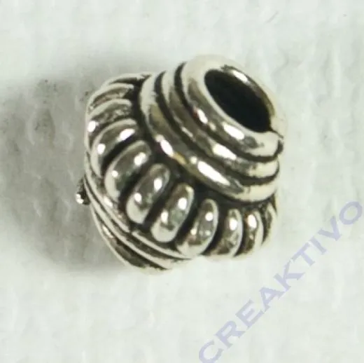 Silberolive antik 6x5mm (Restbestand)