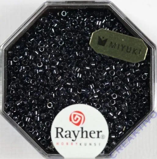 Delica Rocailles 1,6mm metallic anthrazit