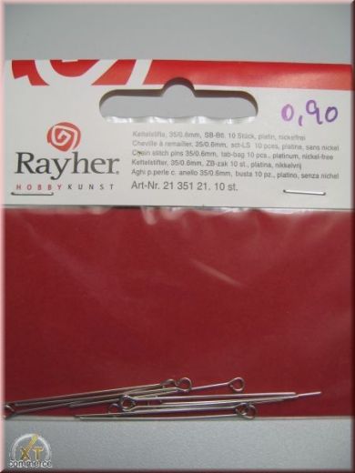 Rayher Kettelstifte 35/0,6mm 15St. platin