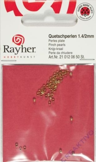 Rayher Quetschperlen 1,4/2mm 50St. gold