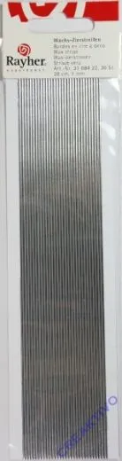 Rayher Wachs-Zierstreifen 20cm 1mm silber 30St