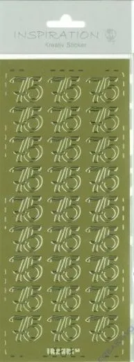Stickerbogen 75 23x10cm gold