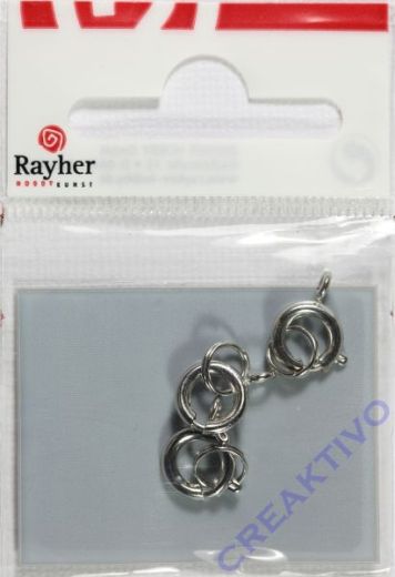 Rayher Federring 9mm 3St. silber