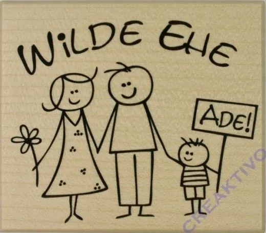 Rayher Stempel Wilde Ehe, 7x8cm