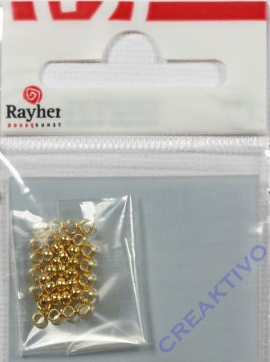 Rayher Quetschperlen 1,8/2,5mm 35St. gold