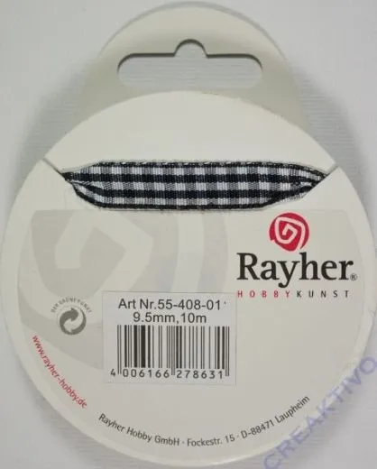 Rayher Karoband 9,5mm schwarz