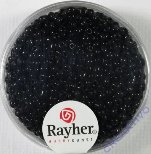 Rocailles 2 mm � opak schwarz
