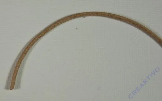 Lederband 2mm natur je 10cm