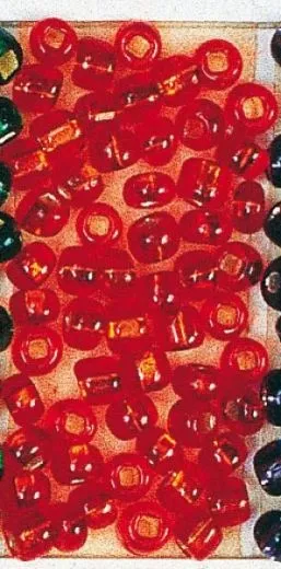 Rocailles 2 mm � mit Silbereinzug orange