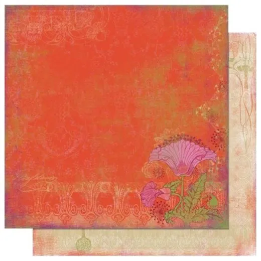 Scrapbooking Papier Garden Girl Poppy