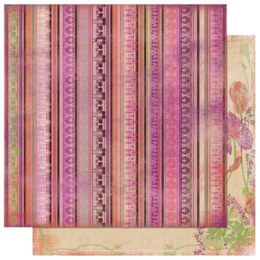 Scrapbooking Papier Garden Girl Stripe
