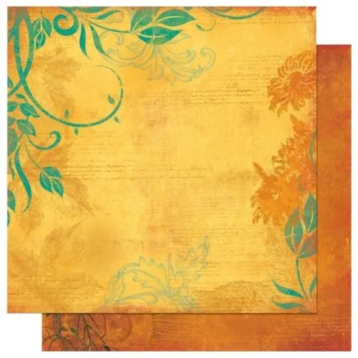 Scrapbooking Papier Forever Fall Sunflower (Restbestand)