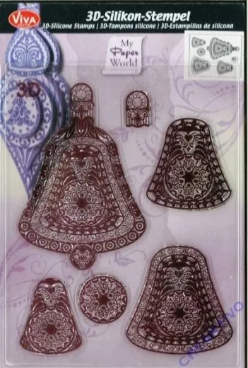 3D Silikon-Stempel Weihnachtskugel Glocke (Restbestand)