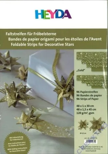Faltstreifen f�r Fr�belsterne Gold