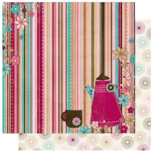 Scrapbooking Papier Sweet Tooth Stripe (Restbestand)