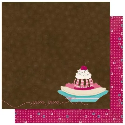 Scrapbooking Papier Sweet Tooth Yum (Restbestand)