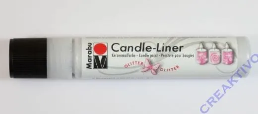 Candle-Liner Kerzenmalfarbe Glitzer-silber