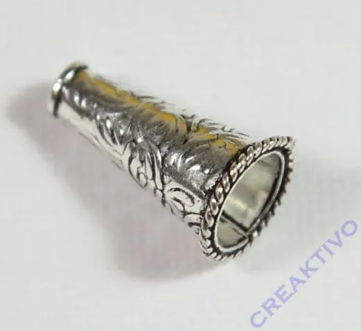 Metallperle altsilber gro�