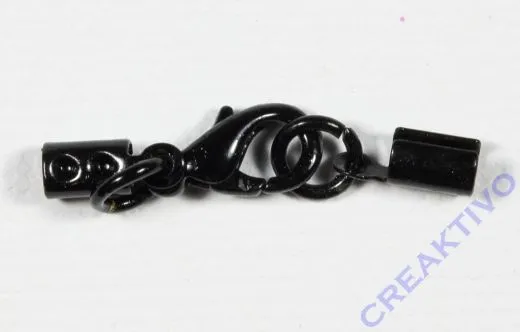 Endteil montiert - Karabiner 2mm schwarz