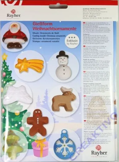 Gi�form: Weihnachtsornamente 8 St�ck 2,5-4,5cm