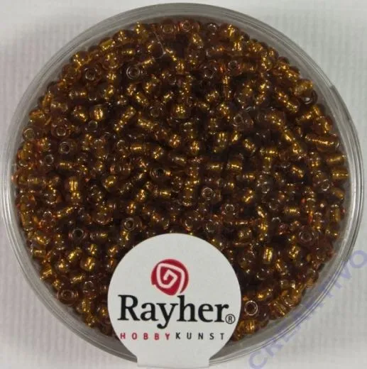 Rocailles 2 mm � mit Silbereinzug dunkelbraun