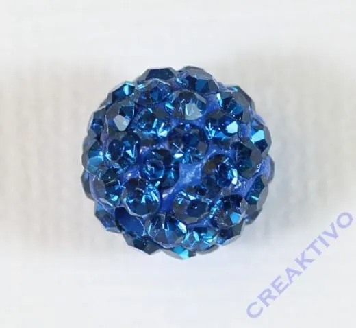 Shamballa Bead 10mm royalblau (Restbestand)