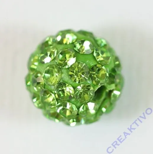 Shamballa Bead 10mm maigr�n (Restbestand)